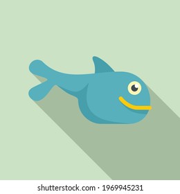 Whale toy icon. Flat illustration of Whale toy vector icon for web design