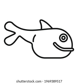 Whale toy icon. Outline Whale toy vector icon for web design isolated on white background