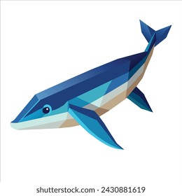Whale triangle shape vector illustration