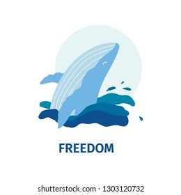 whale under whater, freedom, logo whale