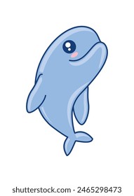 whale undersea life isolated design