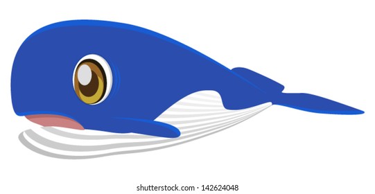 Whale Vector Cartoon Animal