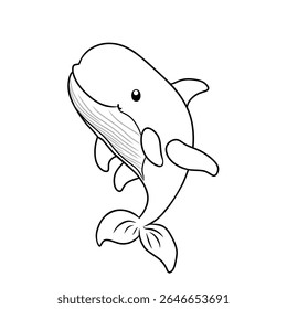 whale vector with cute and attractive appearance
