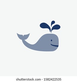 whale vector design background illustration icon