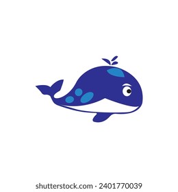 whale vector disign template icon