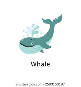 Whale Vector Flat Icon Design illustration Symbol on White background EPS 10 File 