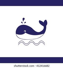 Whale vector icon