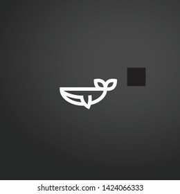 Whale vector icon. Whale concept stroke symbol design. Thin graphic elements vector illustration, outline pattern for your web site design, logo, UI. EPS 10.