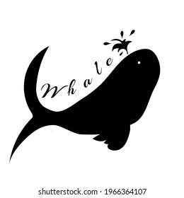 icono del vector ballena. vector de ilustración