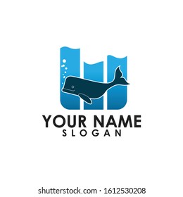 Whale vector icon logo. Animal,aquatic symbol flat vector sign isolated on white background. Simple vector illustration for graphic and web design. 