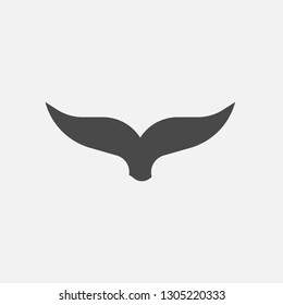 Whale Vector Icon Mammal Fish Tale For Water Logo And Ocean