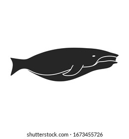 Whale vector icon.Black vector icon isolated on white background whale.