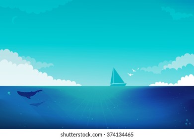 Whale vector illustration