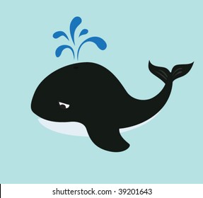 Whale. Vector illustration.