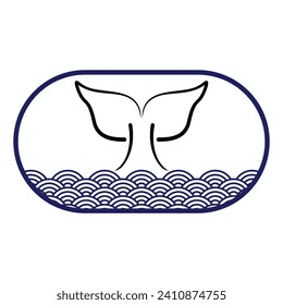 whale vector illustration design. suitable for coloring book, sticker, t-shirt, mug, tatoo, etc. Eps 10