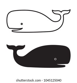 whale vector illustration dolphin shark tail fin character cartoon icon logo