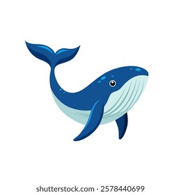 whale vector illustration flat illustration 