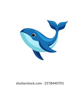 whale vector illustration flat illustration 