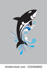 Whale vector illustration. Whale vector, icon, graphics.
