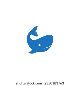 whale vector illustration for an icon,symbol or logo. whale template logo. animal logo
