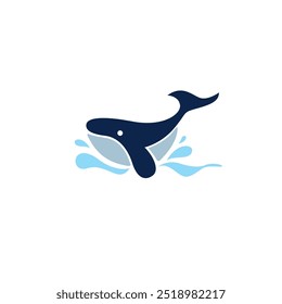 Whale Vector Illustration. Whale Logo Design