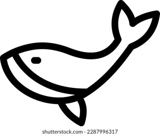ilustración del vector ballena en un fondo transparente. Símbolos de calidad superior. Iconos vectoriales de línea delgada para el diseño de conceptos y gráficos. 
