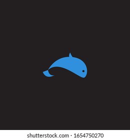 Whale vector image for web and design