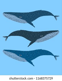 whale, vector image of whales, background texture, sea, ocean, art