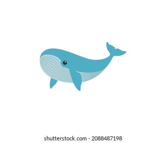 Whale vector isolated icon. Emoji illustration. Whale vector emoticon