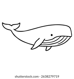 whale vector realistic line icon on white background
Vector line icon animal, wildlife
