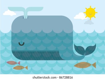 whale vector/illustration
