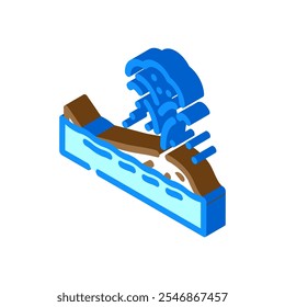 Wale beobachten Winter isometrische Ikone Vektor. Wale beobachten Winterzeichen. einzelne Symbolgrafik