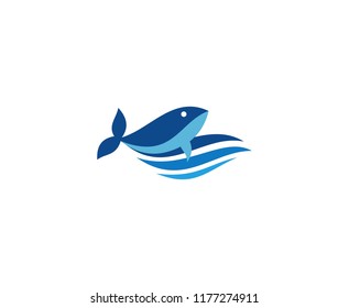 Whale wave logo 