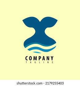 Whale Wave Logo Concept. Perfect For Your Business Logo.