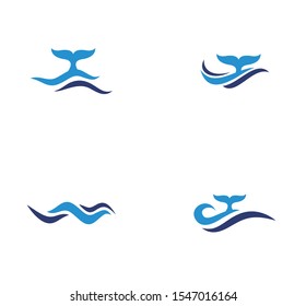 whale wave logo design inspiration