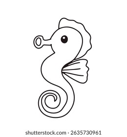 whale,dolpin,sea horse outline black color