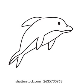 whale,dolpin,sea horse outline black color
