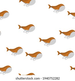 Whales chaotic scandinavian seamless pattern print design. Vector illustration design for fashion fabrics, baby textile graphics, prints.