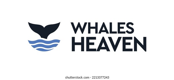 Whales Heaven Cryptocurrency Exchange Logo Banner. Whales Heaven Is A Decentralized Exchange Platform For OTC Trading.