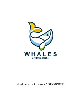 Whales logo vector