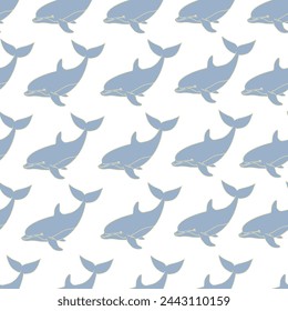 Whales, Sea life. Nautical background for fabric design, packaging, travel, phone case, wrapping paper.