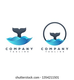 whale's tail logo package