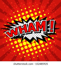 Wham! - Comic Speech Bubble, Cartoon 