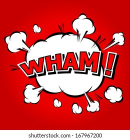 Wham! - Comic Speech Bubble, Cartoon 