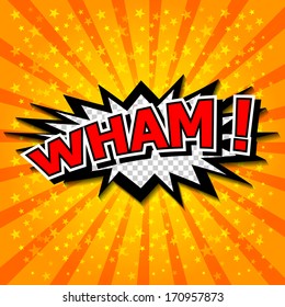 Wham! - Comic Speech Bubble, Cartoon 