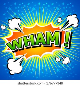 Wham! - Comic Speech Bubble, Cartoon 