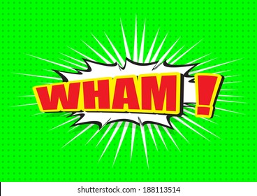 WHAM ! - Comic Speech Bubble, Cartoon 