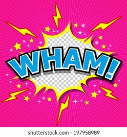 Wham! - Comic Speech Bubble, Cartoon 