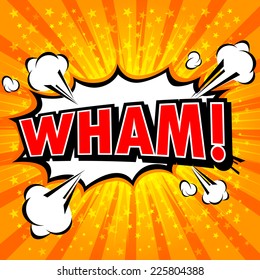 Wham! - Comic Speech Bubble, Cartoon 