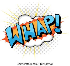 Whap Comic Expression Vector Text Stock Vector (royalty Free) 137186993 